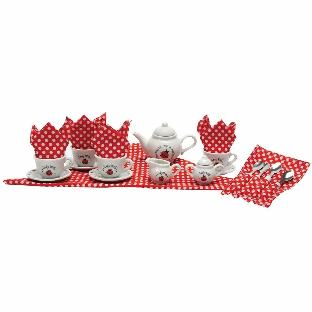 Schylling Ladybug Tea Set Basket 1