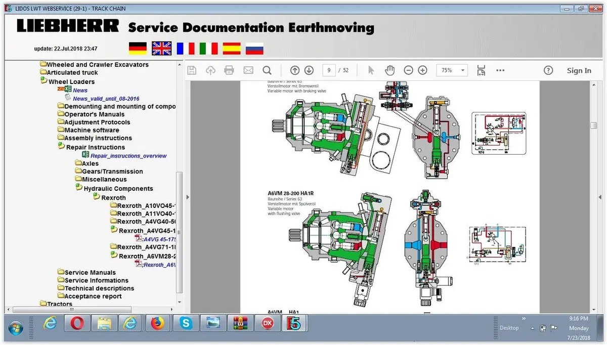 Liebherr Lidos Online Epc 04.2019 - Parts Catalog Manual For All Models Up & Include 2019 2
