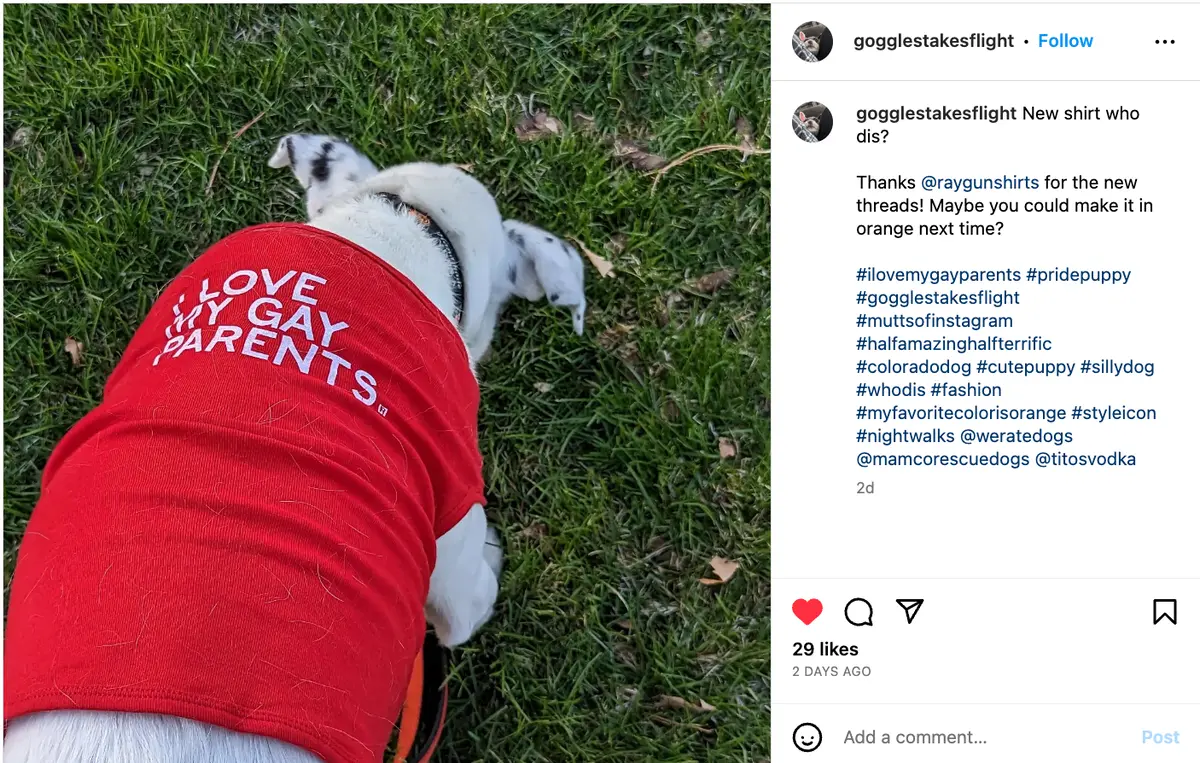 I Love My Gay Parents Dog Shirt 3