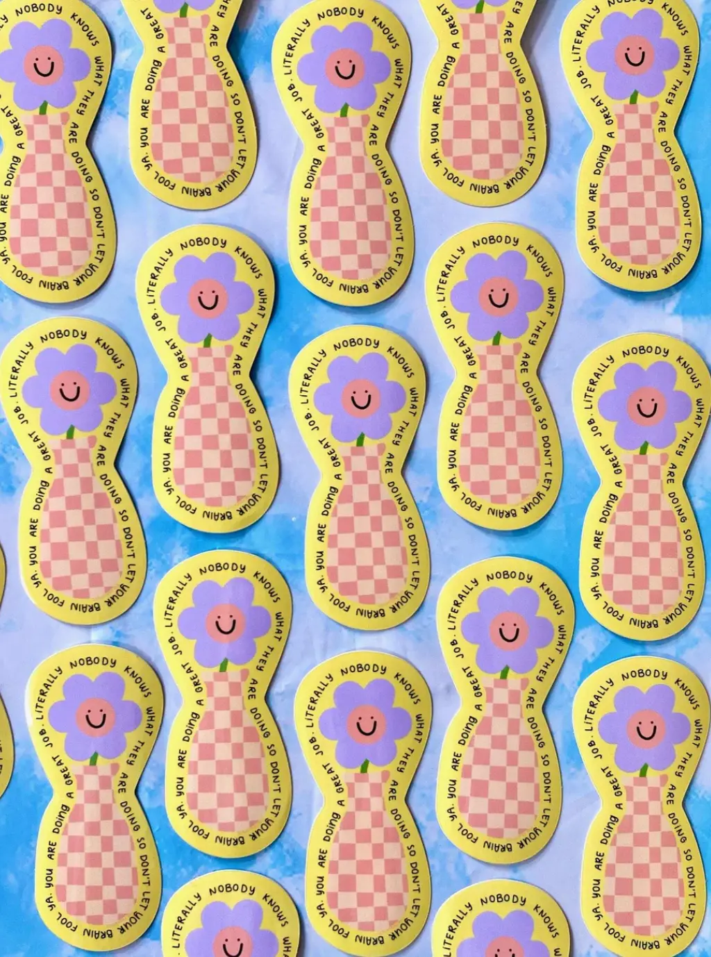 Peach Fuzz: Flower Friend Sticker 1