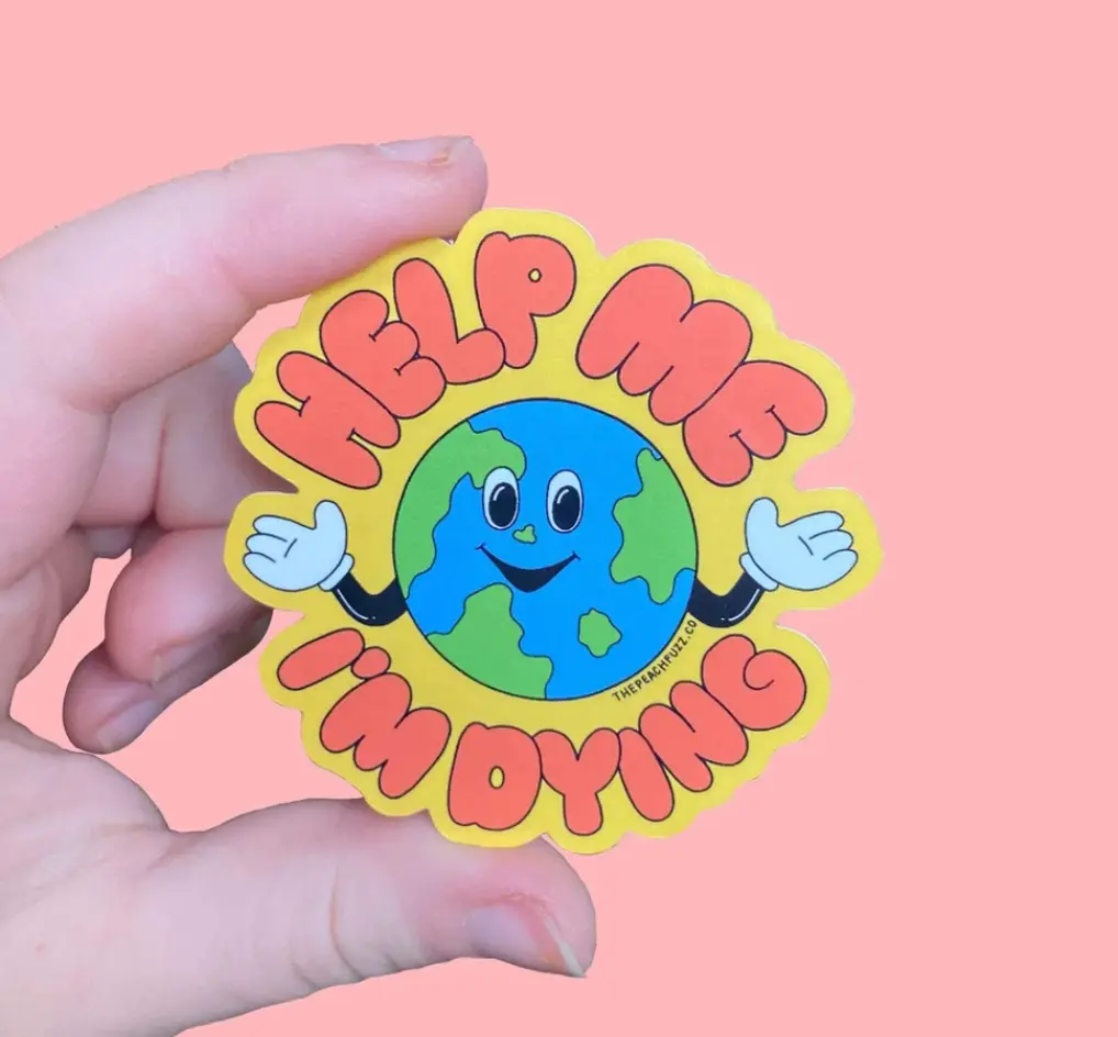 Peach Fuzz: Help Me, I'm Dying Sticker 1