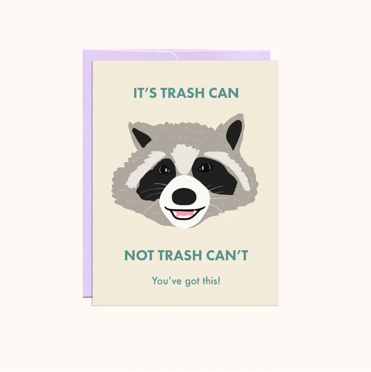 Party Mountain: Raccoon Trash Can Greeting Card 1