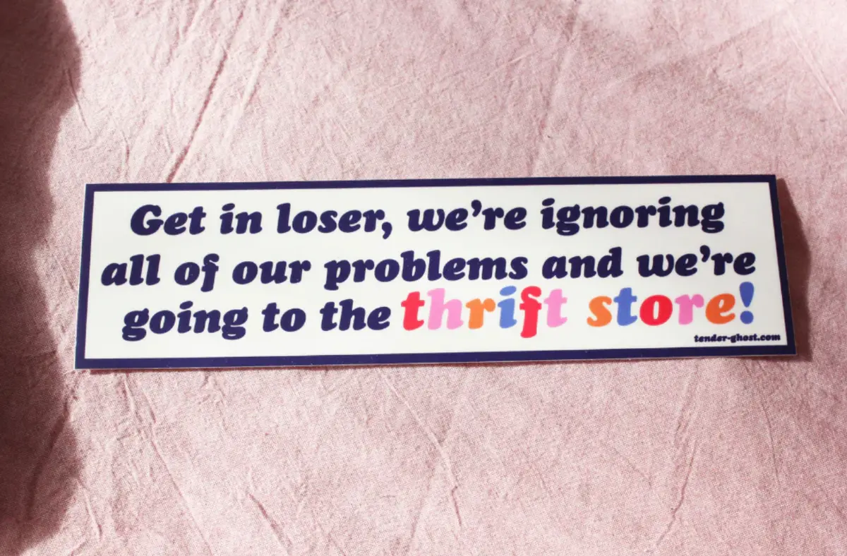 Tender Ghost: Thrift Store Bumper Sticker 1