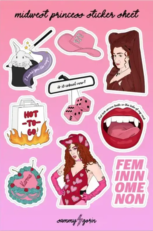 Sammy Gorin: Chappell Roan Sticker Sheet 1