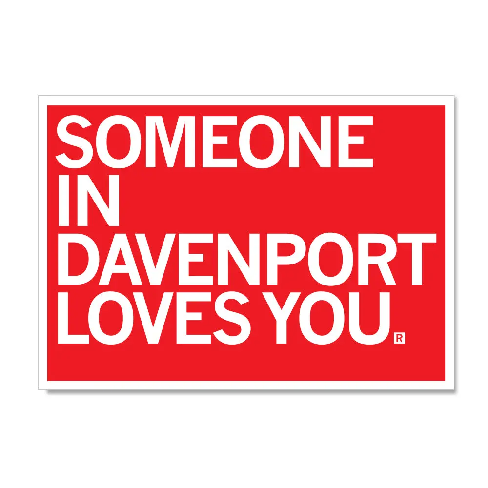 Someone Loves You Davenport Postcard 1