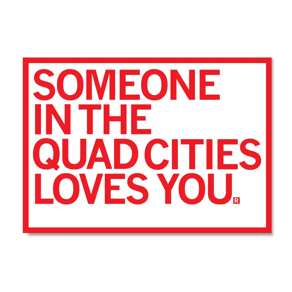 Someone Loves You Quad Cities Postcard 1
