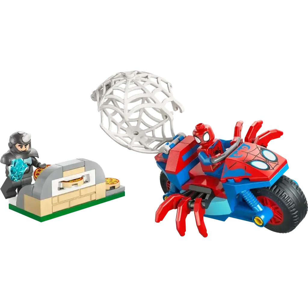 Spidey On His Motorcycle Vs. Rhino 1