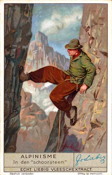 Vintage Alpine Climbing Poster - Stemming 1