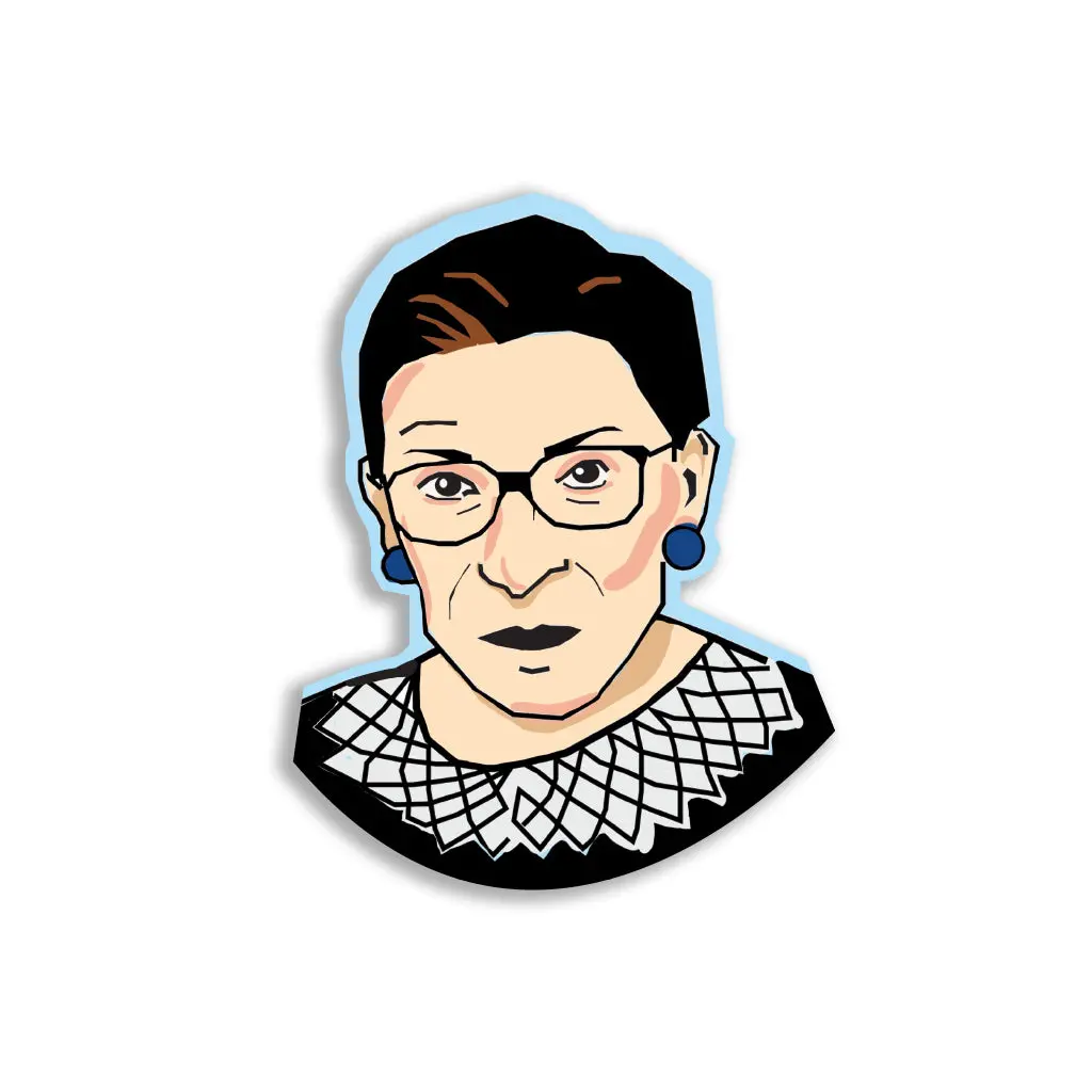 Rbg Ruth Bader Ginsburg Face Die-Cut Sticker 1