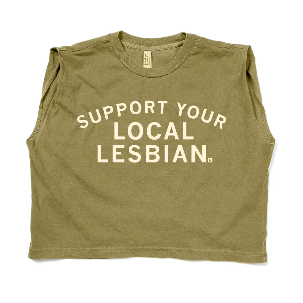 Support Your Local Lesbian Muscle Crop Top 1