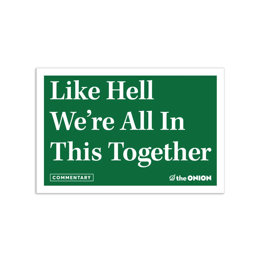 The Onion: Like Hell Die-Cut Sticker 1
