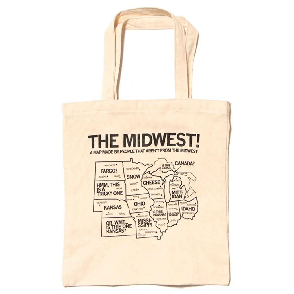 Midwest Map Tote Bag 1
