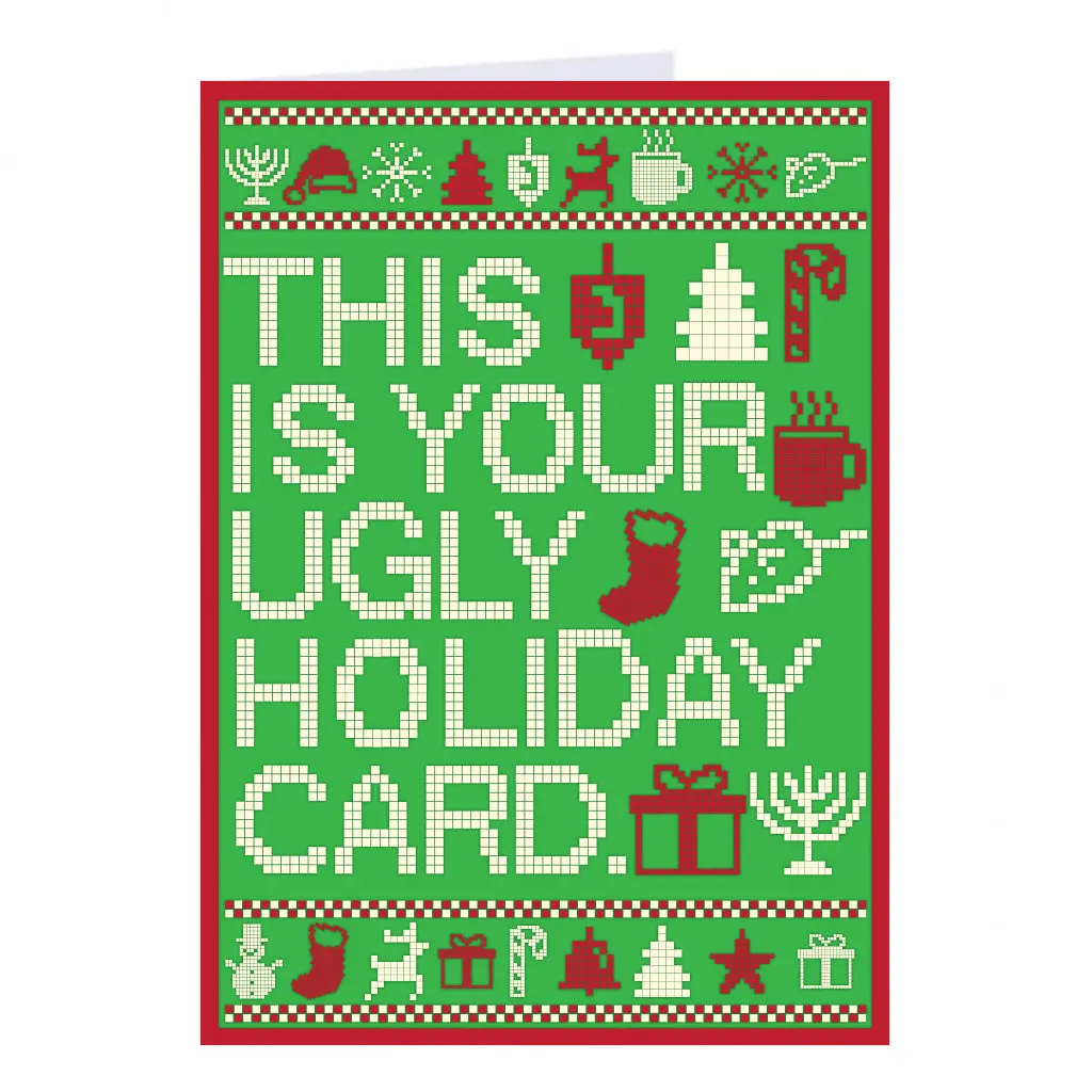This Is My Ugly Holiday Sweater Greeting Card 1