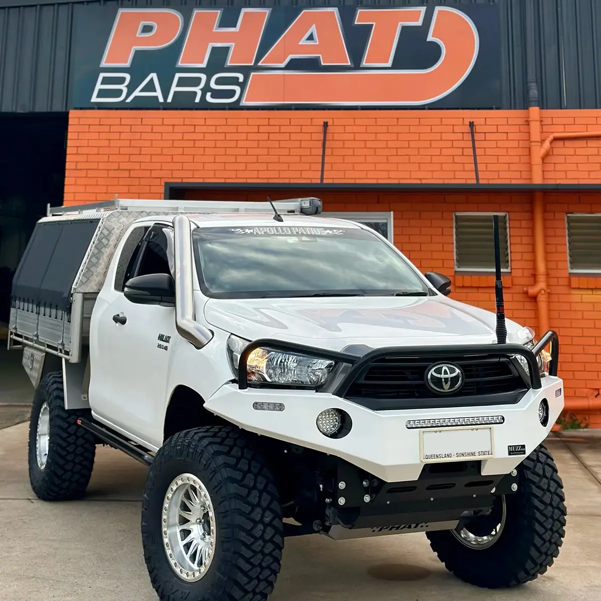 Phat Bars Stainless Steel Long Entry Snorkel Satin Black Hilux 2015+ 1