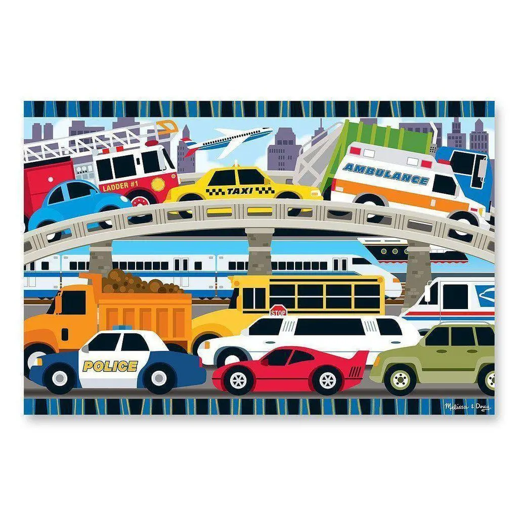 Traffic Jam Floor Puzzle 2'X3' (24 Pc) 1