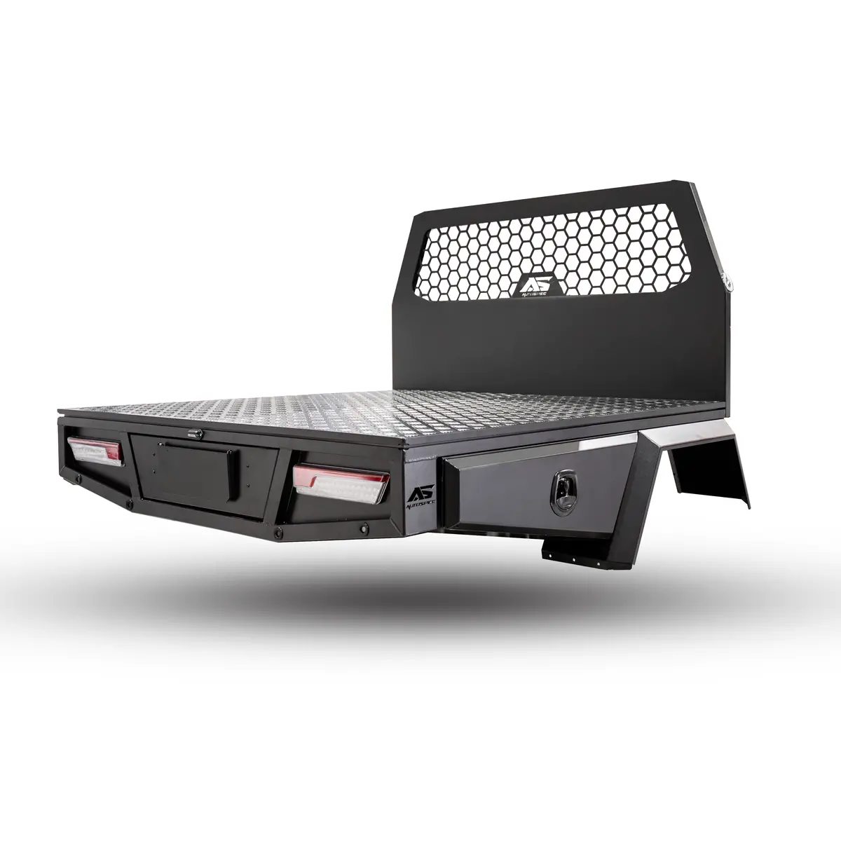 Aluminium Dual Cab Tray With Trundle - 1700Mm - Matte Black 2