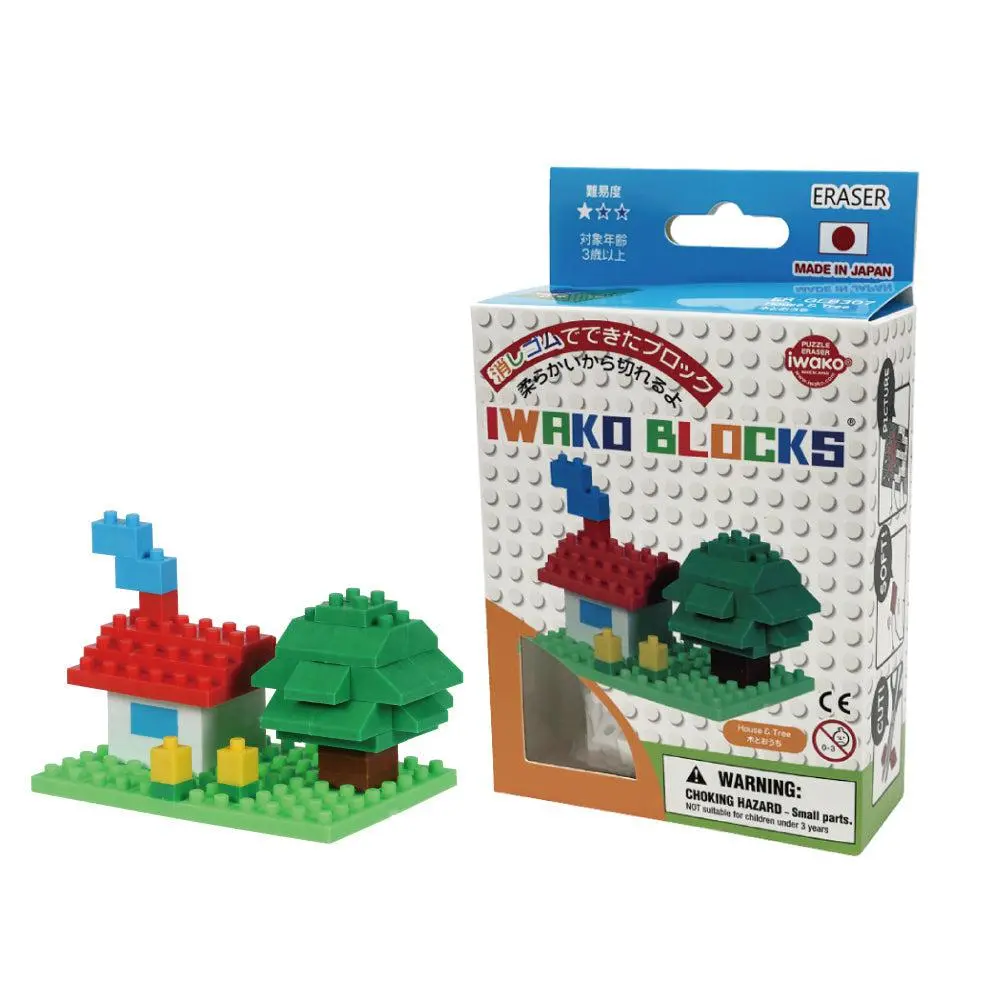 Tree & House - Iwako Eraser Blocks 1