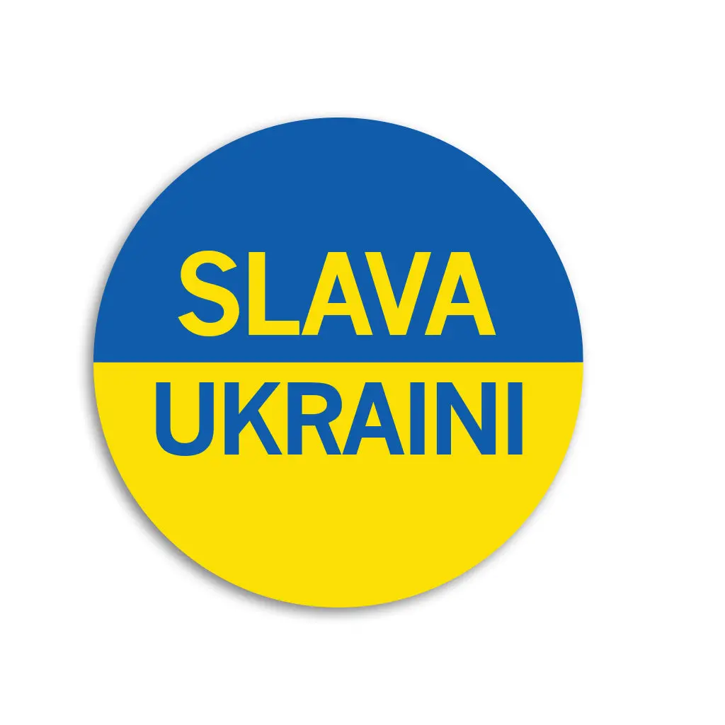 Slava Ukraini Circle Sticker 1
