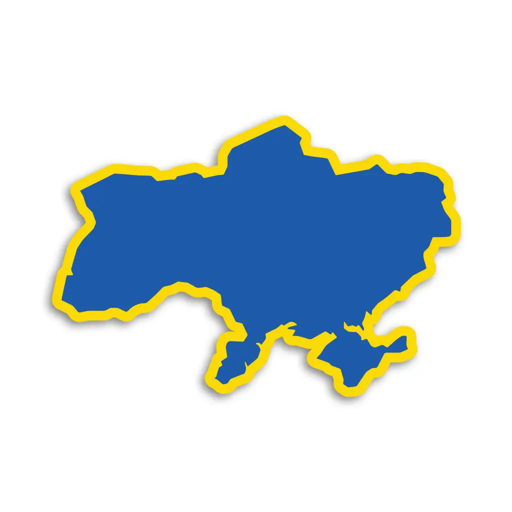 Ukraine Outline Die-Cut Sticker 1