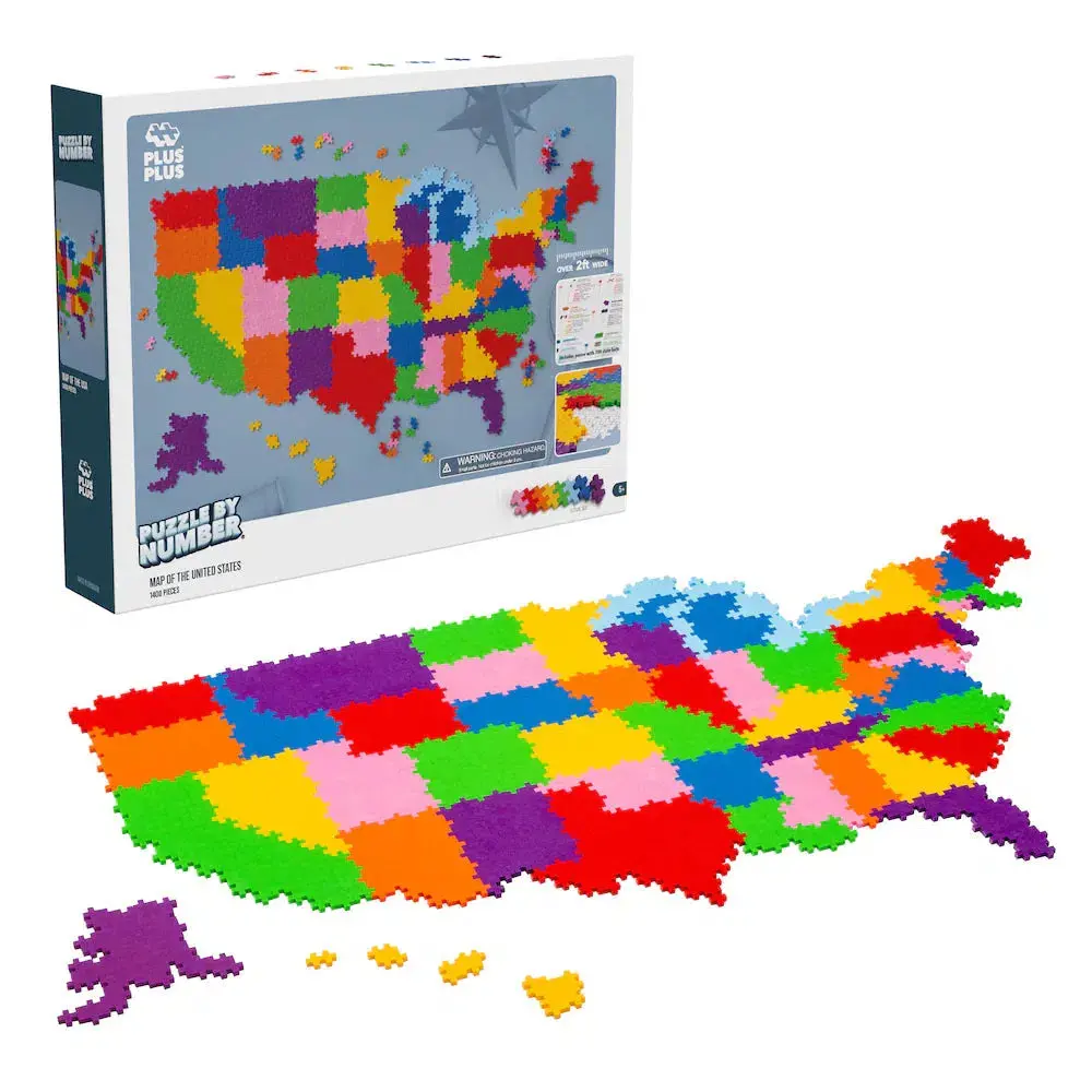 Usa Map 1400Pc Puzzle By Number 1