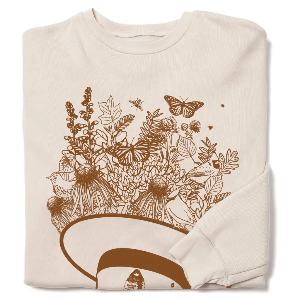 Park Ranger Hat Graphic Crew Sweatshirt 1