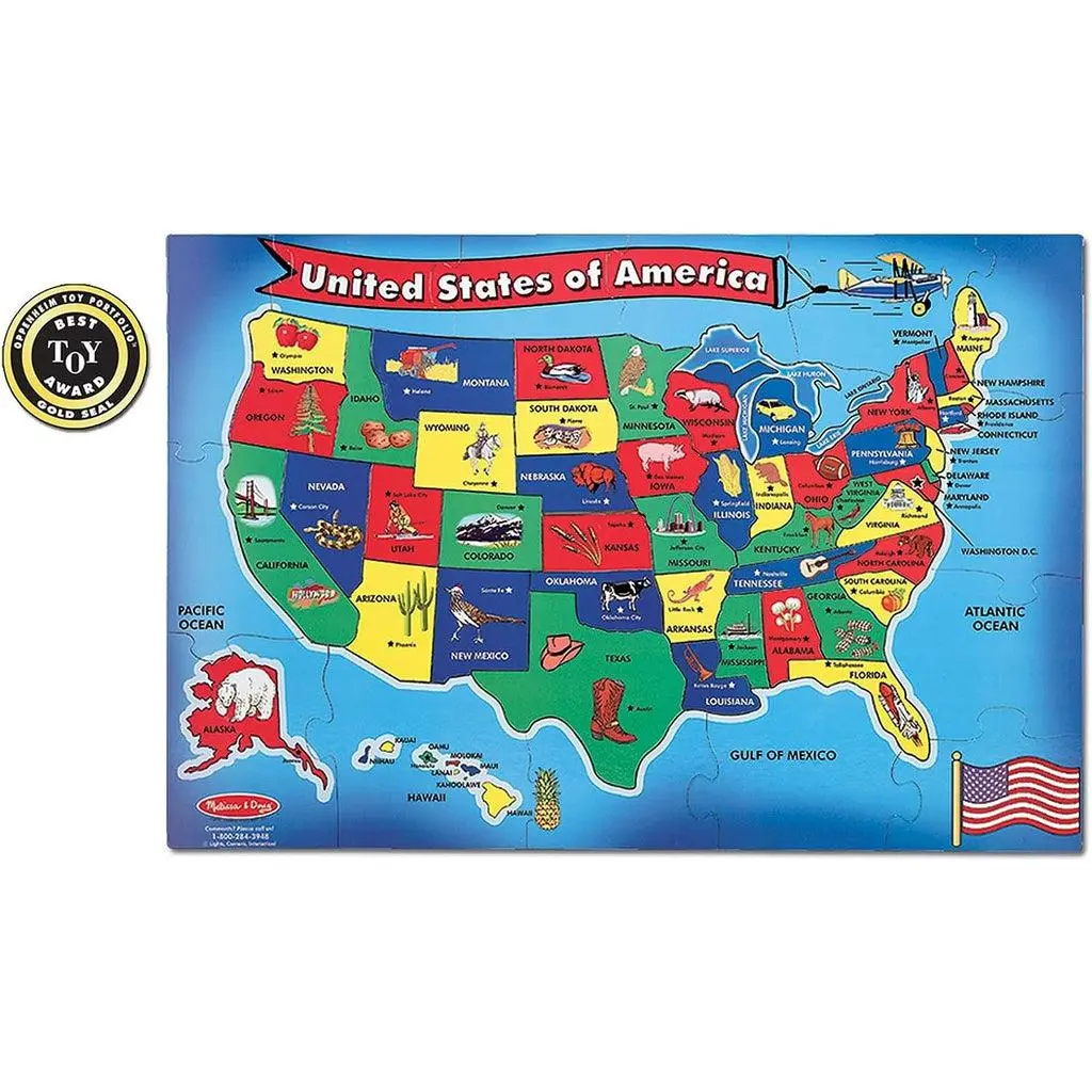 U.S.A. Map Floor Puzzle 51Pc 1