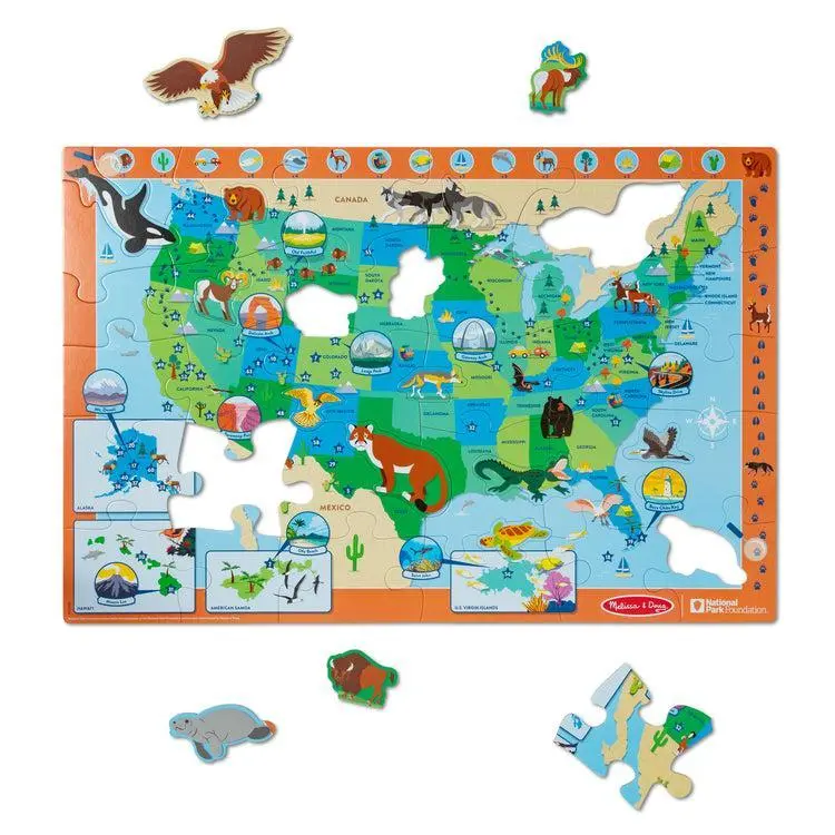 U.S.A. Park Map National Parks Floor Puzzle 1