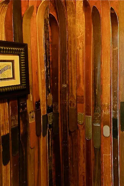 Vintage Wooden Ski Wall 1