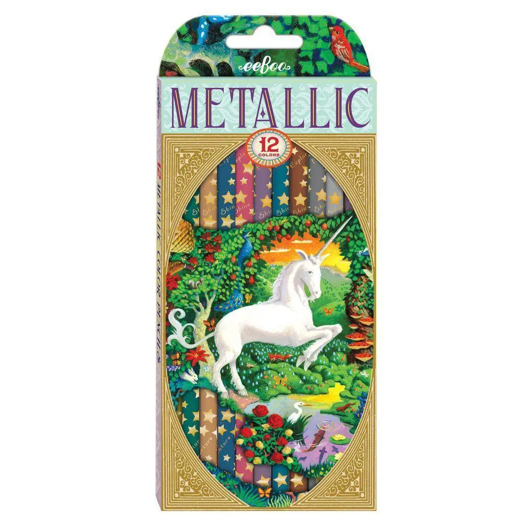 Unicorn 12 Metallic Pencils 1