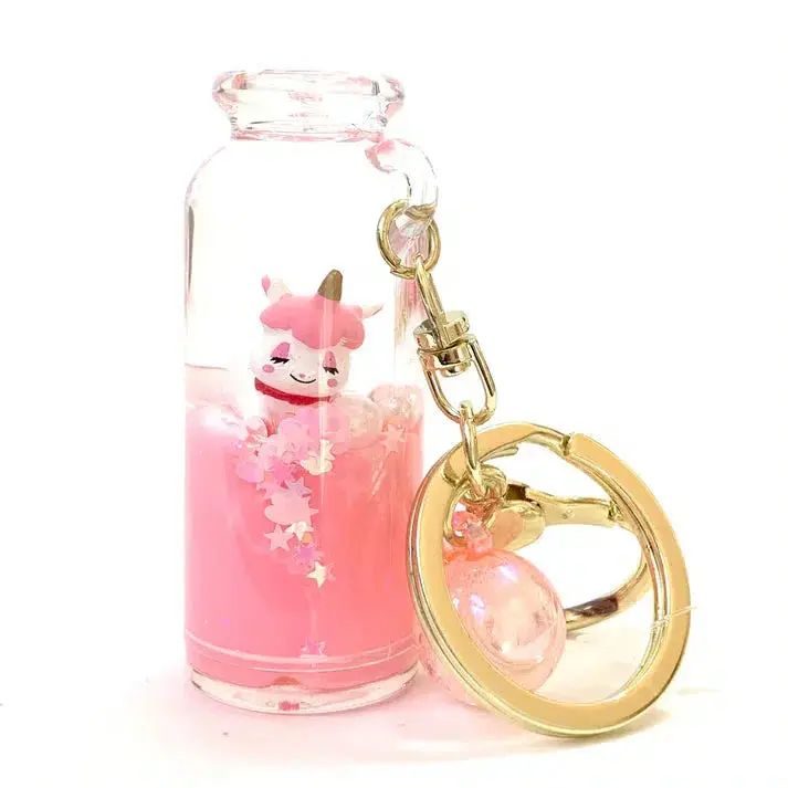 Unicorn Love Boba Bottle Keyring 1