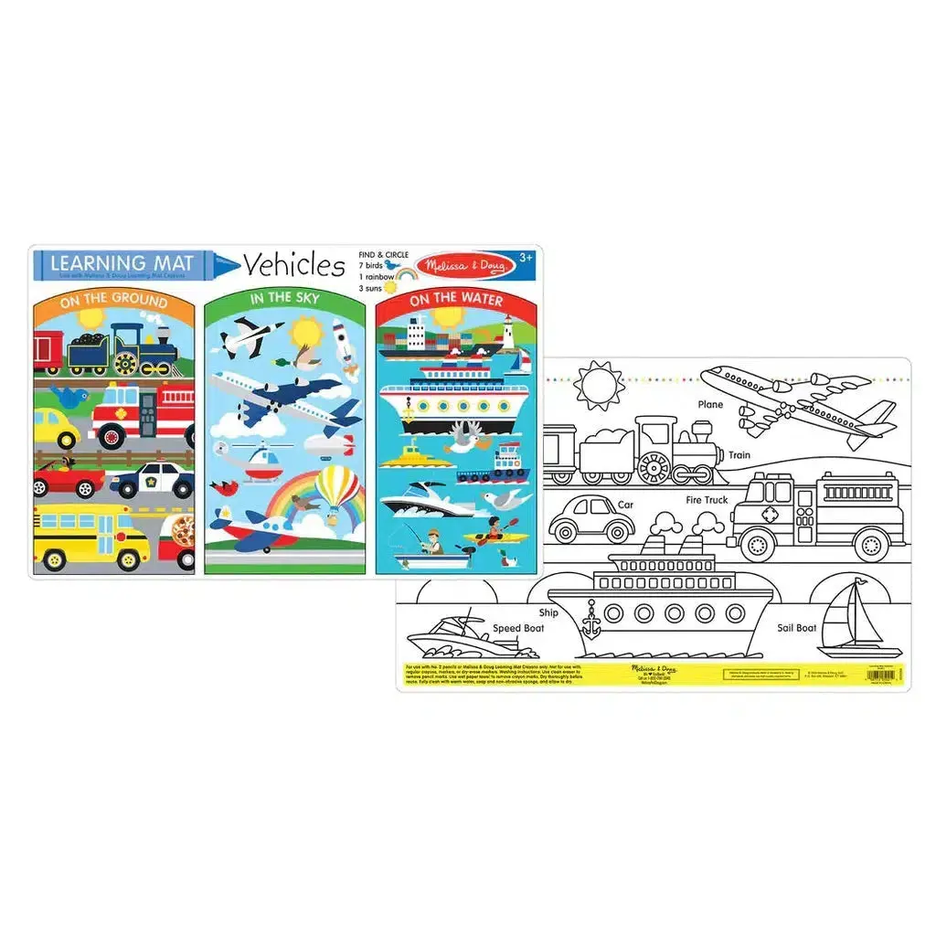 Vehicles Learning Mat 1