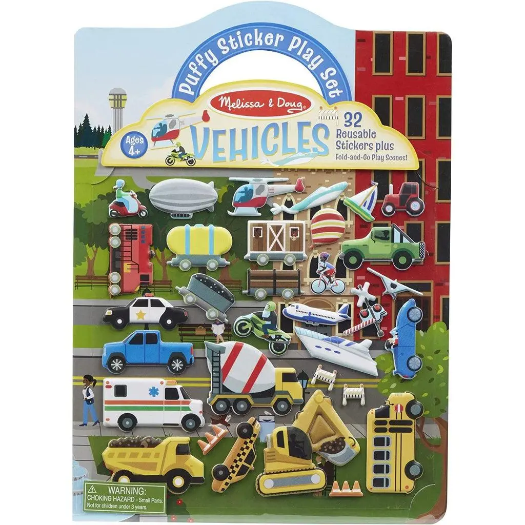 Vehicles Puffy Sticker Play Set 1