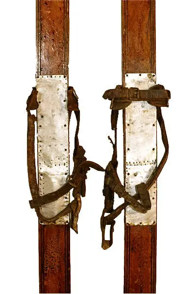 Antique Wooden Skis 1