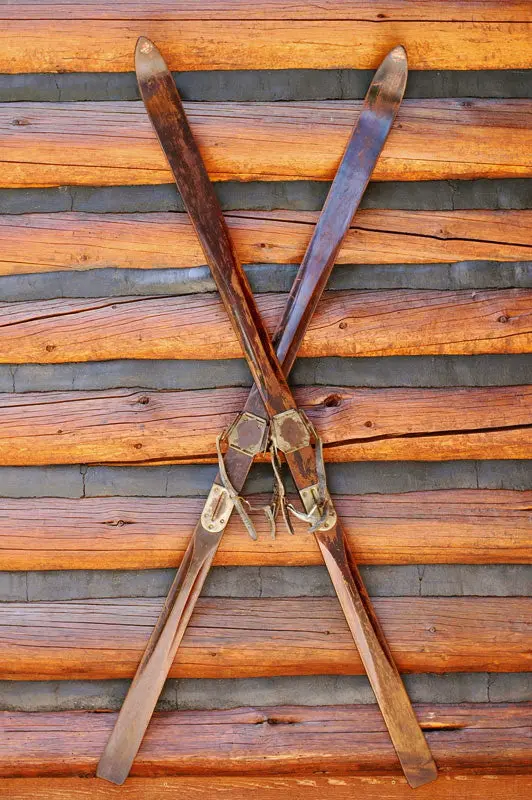 Vintage Wood Alpine Skis 1