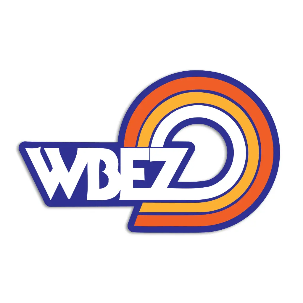 Wbez Vintage Logo Blue Die-Cut Sticker 1