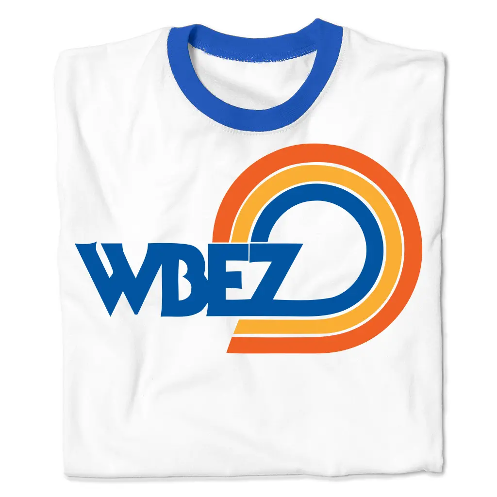 Wbez Vintage Logo White Ringer 1
