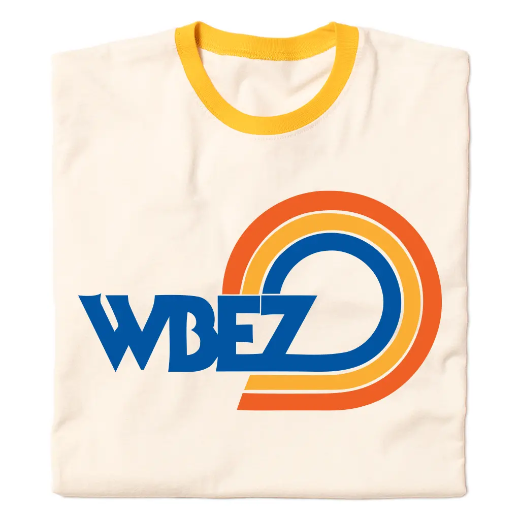 Wbez Vintage Logo Ivory Ringer 1
