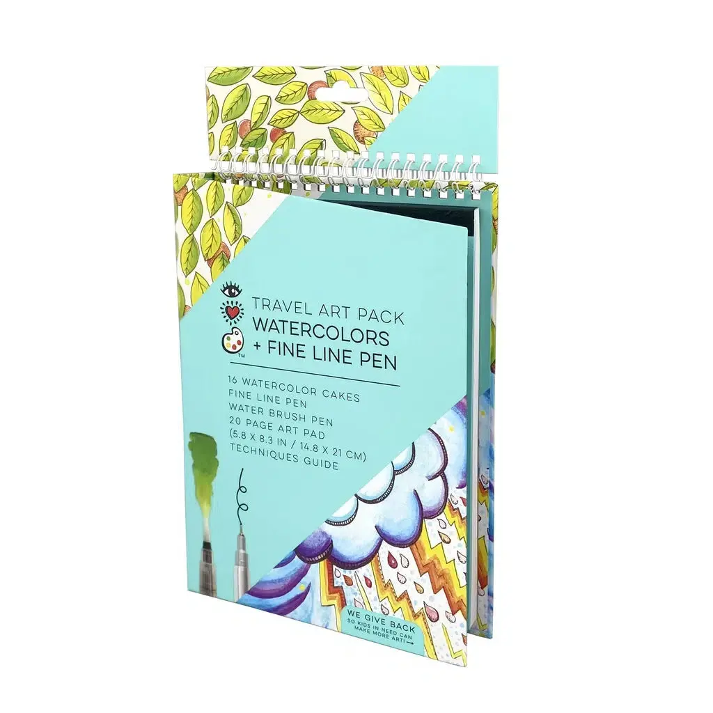 Watercolors & Fine Line Pen Travel Art Pack 1