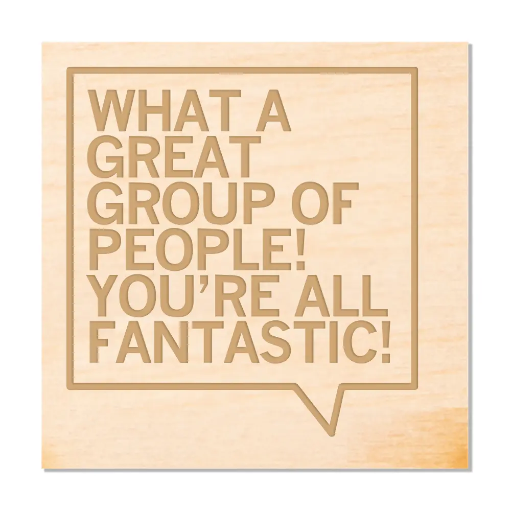 Great Group Of People Wood Coaster 1