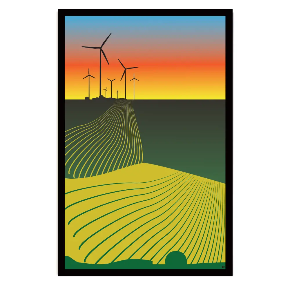 Wind Turbine Full Color Poster 1