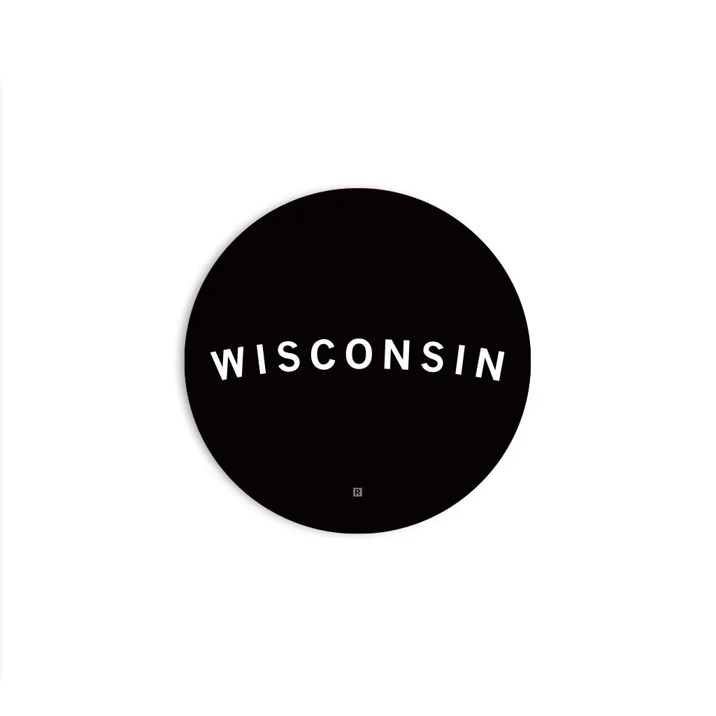 Wisconsin Curved Logo Die-Cut Sticker 1