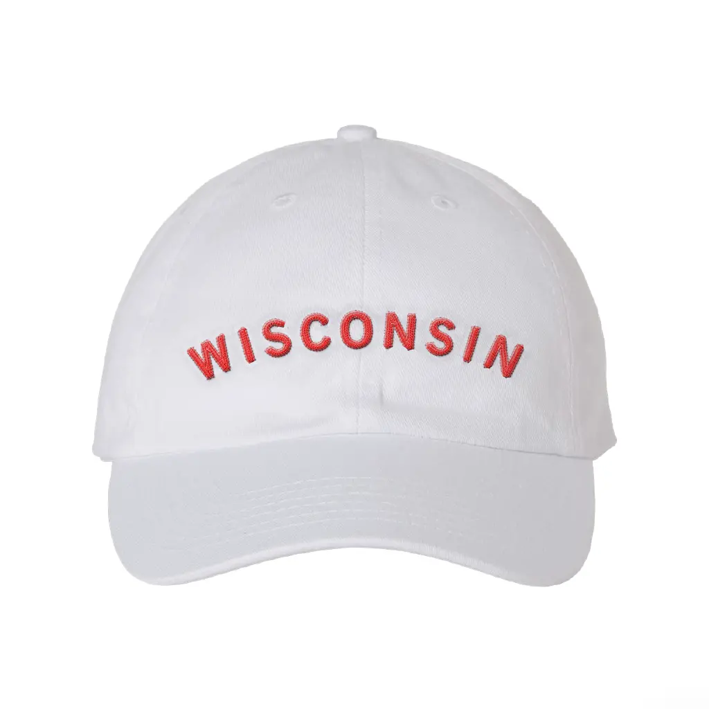 Wisconsin Curved Logo Dad Hat 1