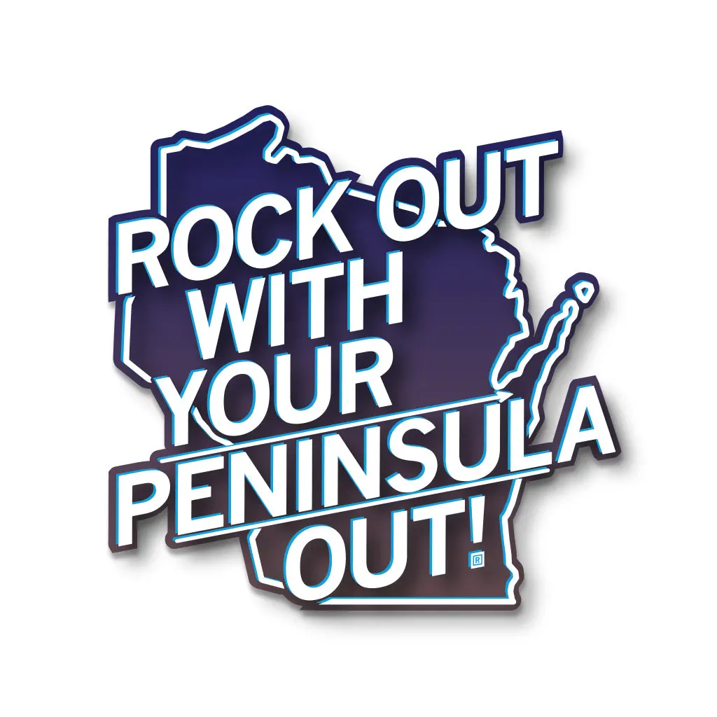 Wisconsin: Peninsula Out Die-Cut Sticker 1