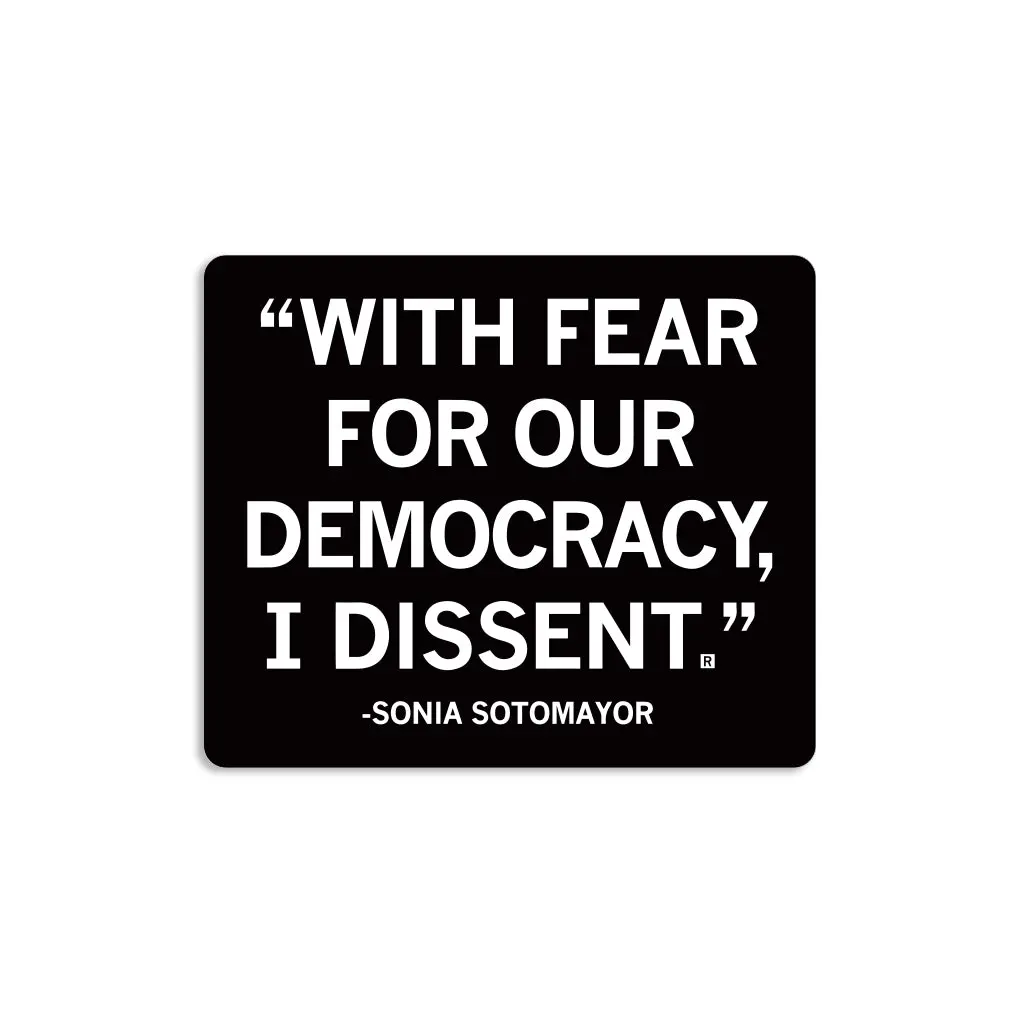 With Fear For Our Democracy Sticker 1