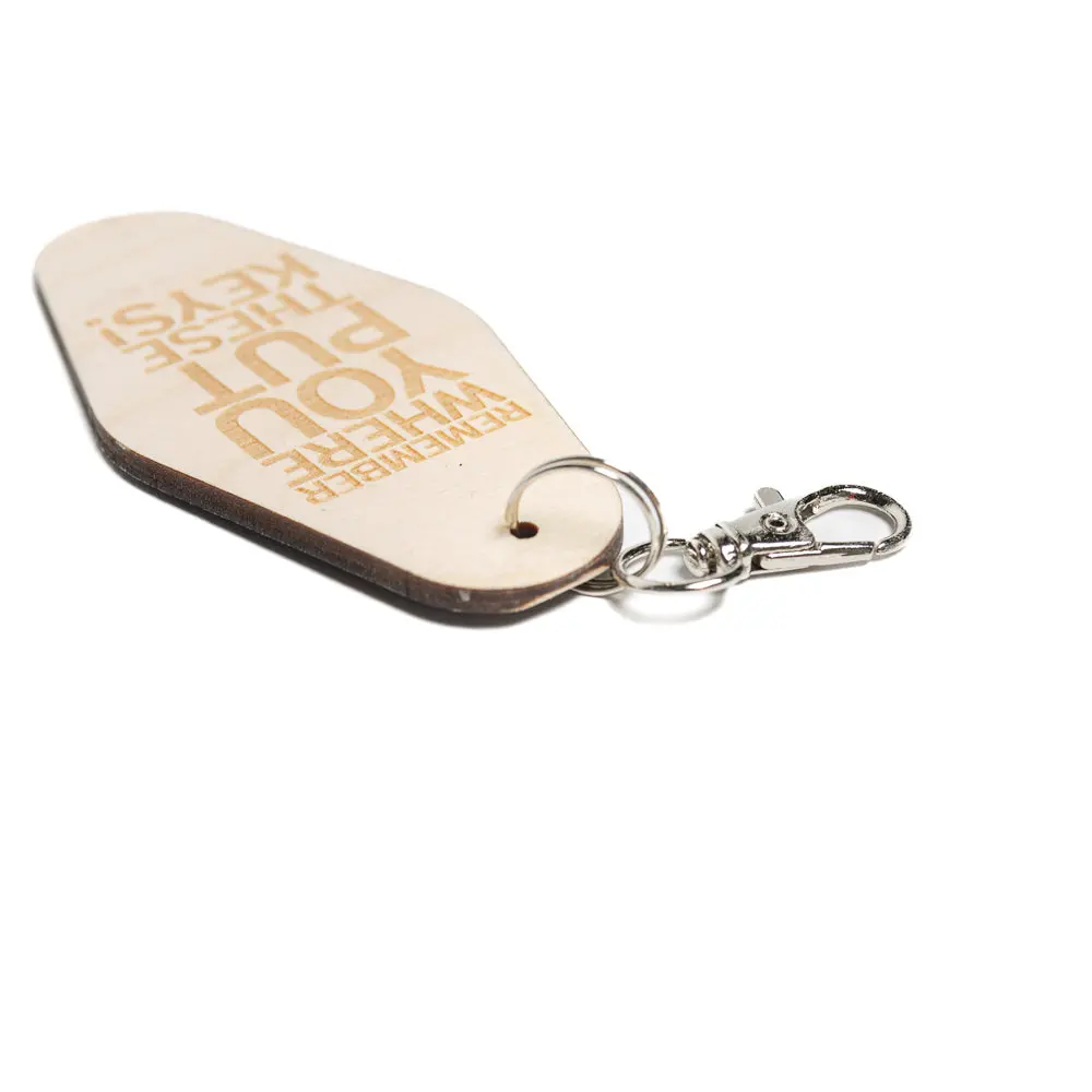 Remember Where You Put These Keys Wood Keychain 2