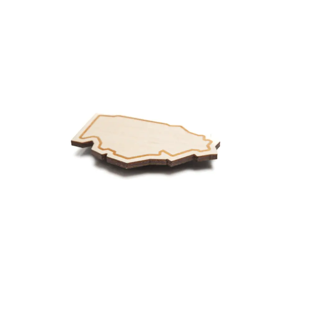 Illinois Outline Wood Magnet 2