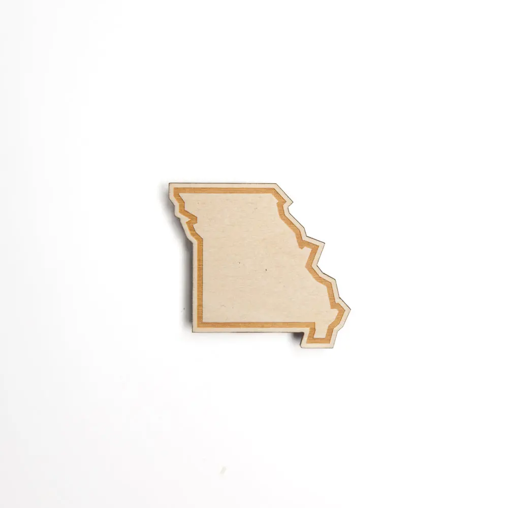 Missouri Outline Wood Magnet 1