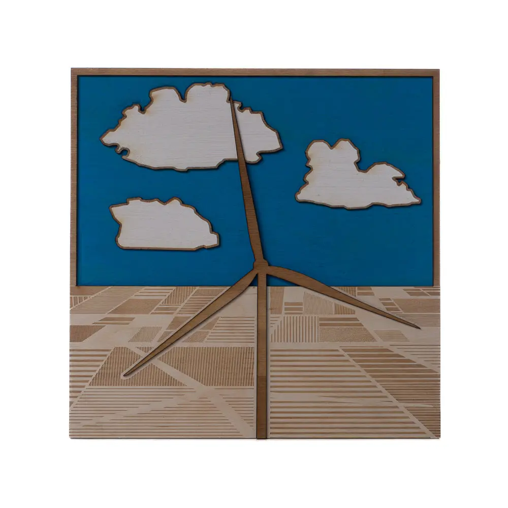Wind Turbine Pop Piece Single Field Wall Art 1