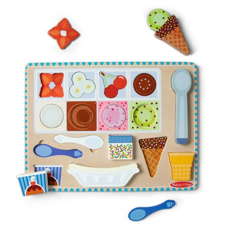 Wooden Magnetic Ice Cream Puzzle & Play Set 1