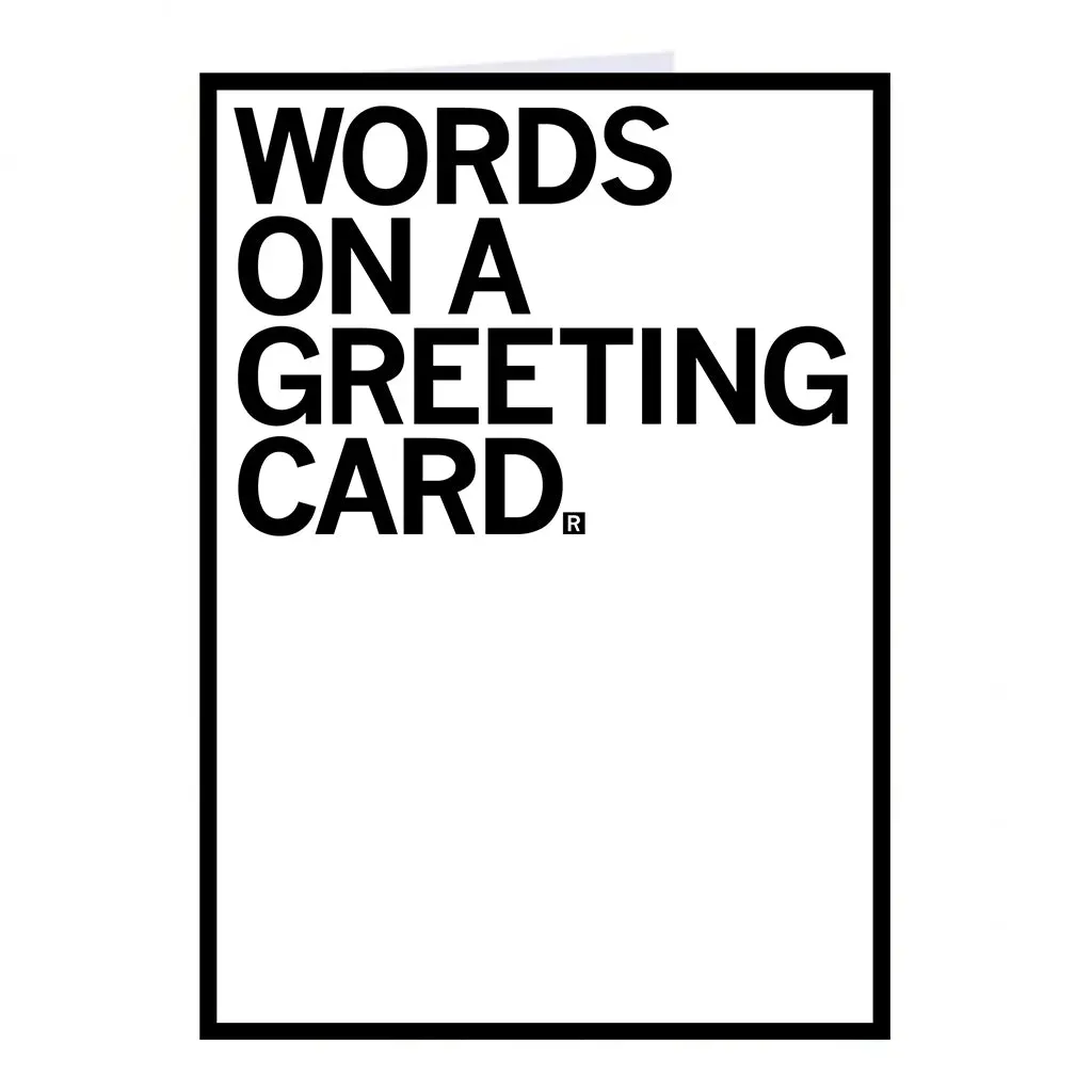 Words On A Greeting Card 1